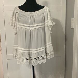 Joseph Ribkoff White shirt sleeved blouse